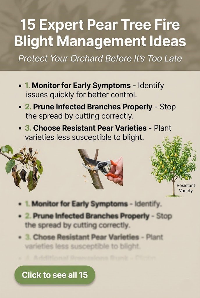 15 Proven Pear Tree Fire Blight Fixes to Save Your Harvest