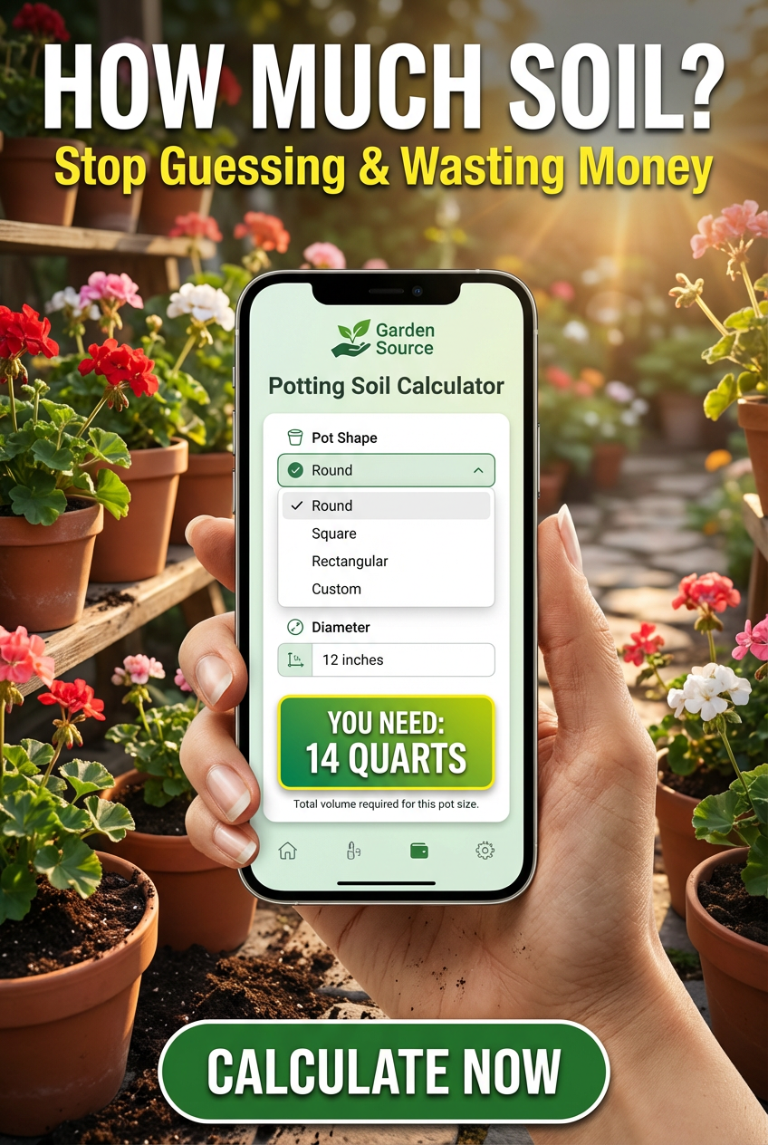 Accurate Potting Soil Calculator (Quarts & Cu Ft)