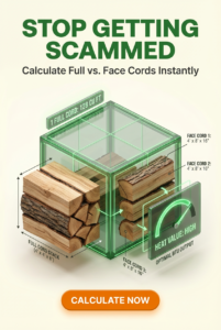 Accurate Firewood Cord Calculator & BTU Heating Guide
