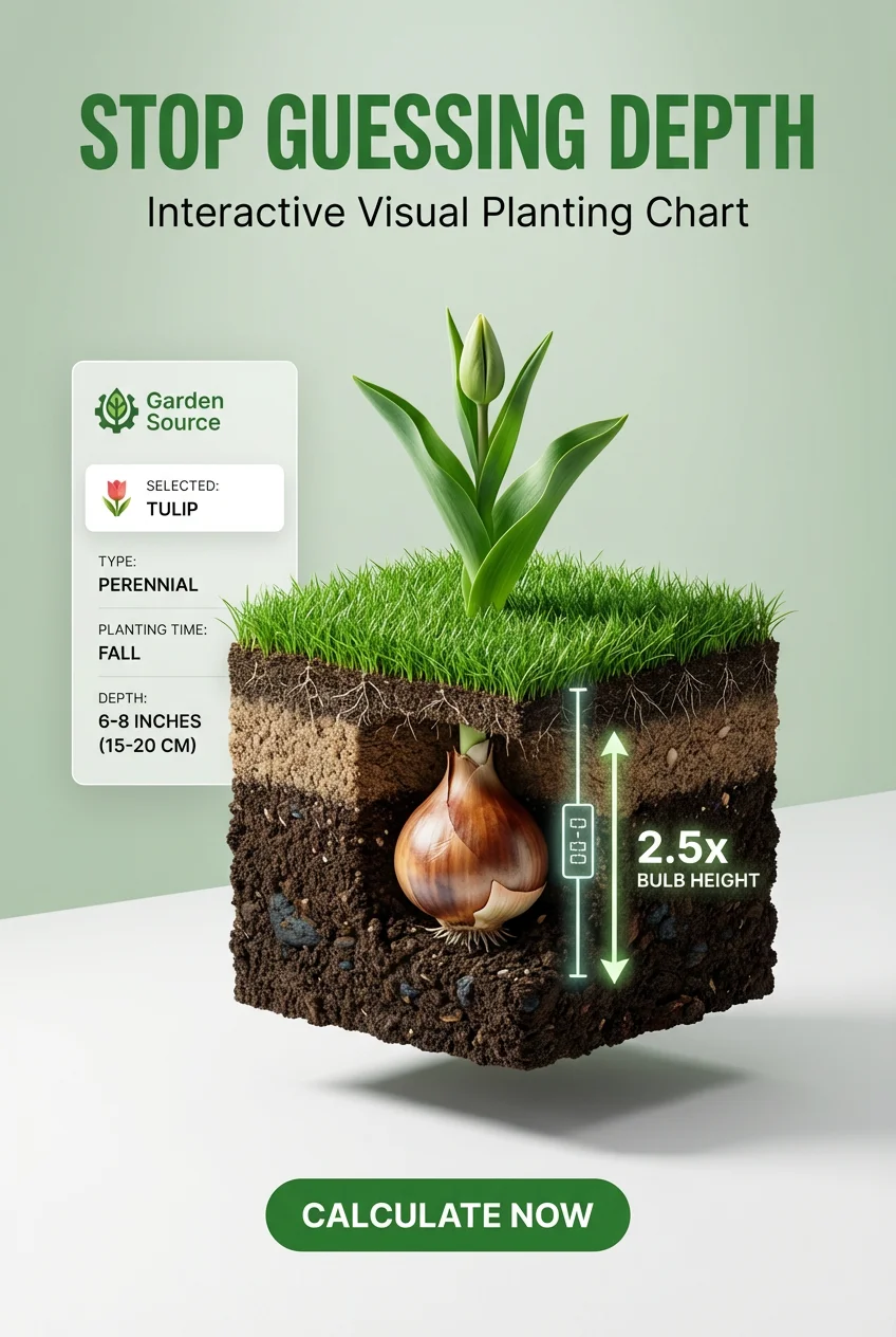 Calculate Bulb Planting Depth Instantly - Stop Guessing