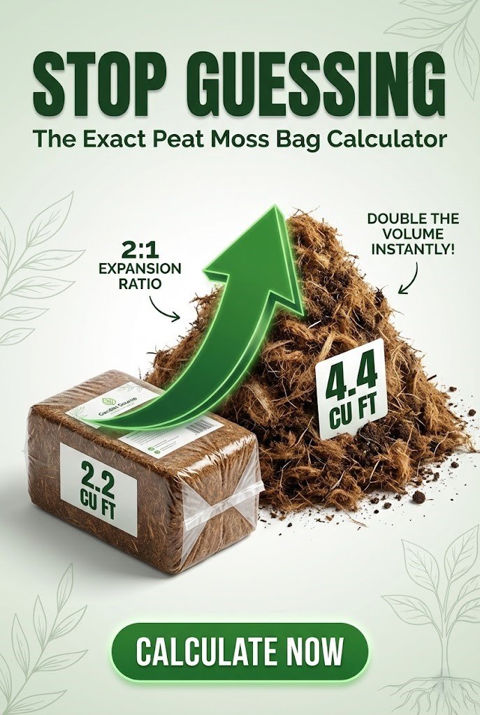 Peat Moss Coverage Calculator: Free Online Bag Estimator