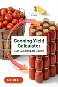 Canning Yield Calculator: Free Harvest Jar Estimator