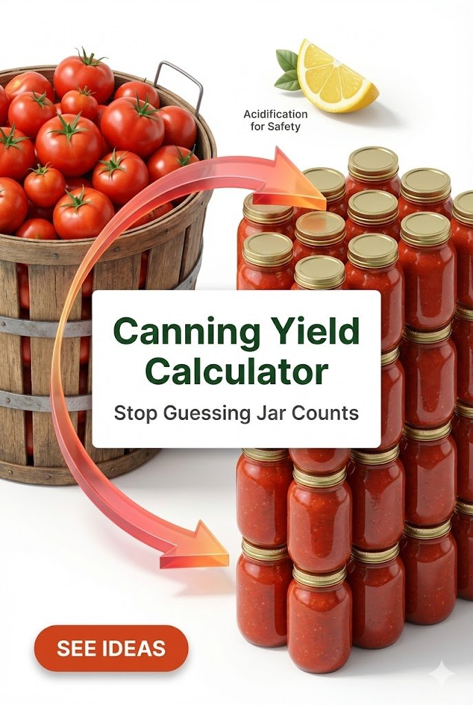 Canning Yield Calculator: Free Harvest Jar Estimator