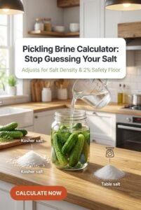 Pickling Brine Calculator: Free Salt Ratio Tool