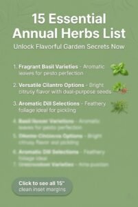 15 Essential Annual Herbs List for Flavorful Gardens